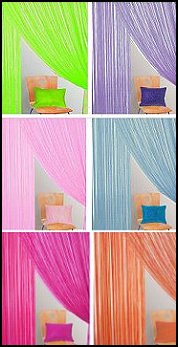 �Customize the length by cutting with scissors    Tie Dye bedroom ideas - hippie style decorating ideas - splatter paint rooms - retro 70s bedroom decor - peace sign decoration