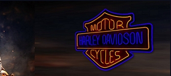 Harley-Davidson Neon Sign Harley davidson wall decor Harley Davidson Art