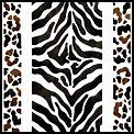 Animal Print Wall and Floor Home Decorating Stencils