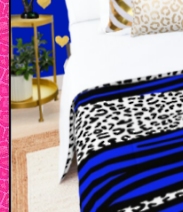 Mixed Animal Print Blue Zebra and Leopard Comforter   animal prints bedding   Gold White Leopard Cheetah Animal Print  Pillow   Gold stripe throw pillow  