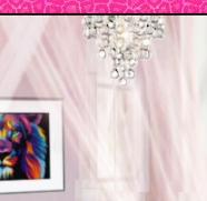 Rainbow Lion wall art  Safari Bedroom Ideas, Animal Print Bedroom  Chandelier White Diamond  ,