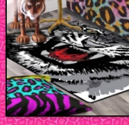 Wild Animal Floor Pillow   Tiger Rug  
