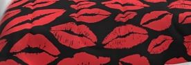 Lips Red Black Comforters  - red lips bedding - black red bedding