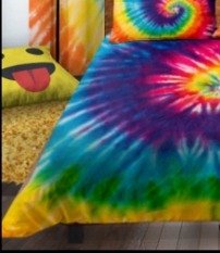 Tie Dye Bedding   Smiley Face Floor Pillow  hippie bedding retro bedding 70s bedroom   