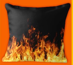 Fire Flames Throw Pillow flames pillows fire flames bedding fire flames theme