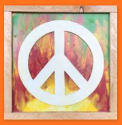 hippie decor Peace Sign Wall Decor Peace Sign Wall Hanging Hippie Wall Art