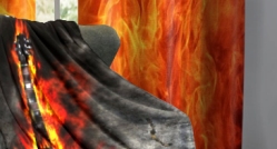 Hot Burned Heat Lava Fire Crack Stone Flame Throw Blankets  flames bedding flame theme 