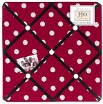 Show off postcards, notes and photos on this JoJo Designs fabric memo board with button detail. Just slip your mementos behind the grossgrain ribbon to create an engaging piece of original wall art. These adorable memo boards by JoJo Designs have been created to coordinate with the matching children's bedding sets. 