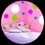 pollka-dot-bedrooms-polka dot wall decals