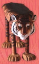 Tiger Solid Wood Stool wild animal bedroom decor jungle cats home decor