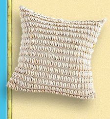 Shell Pillow. Decorative Seashell Pillow for Beach House Bohemian decor  Coastal Throw Pillows