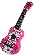 This is a toy ukulele and designed for decorative purposes